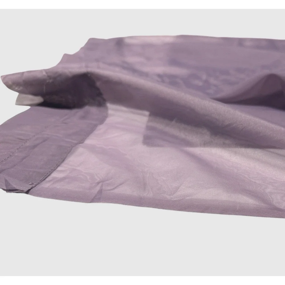 Set of 4 Sheer Curtains Panels Drapes Solid Purple Rod Pocket 74 Long Lot